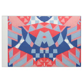 rode witte en blauwe abstracte afdruk #1 stof (Fat Quarter)