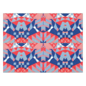 rode witte en blauwe abstracte afdruk #1 tafelkleed (Voorkant (Horizontaal))