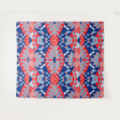 rode witte en blauwe abstracte afdruk #1 wandkleed (Voorkant (horizontaal))