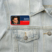 Rode Witte en Blauwe Achtergrond Aangepaste Foto Naamplaatje (In situ)