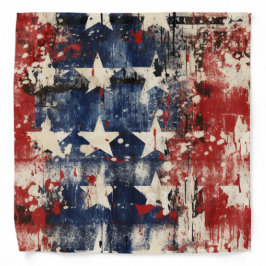  rode, witte en blauwe americana sterren bandana