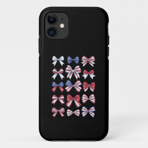 Rode Witte En Blauwe Amerikaanse Coquette Strikken Case-Mate iPhone Case