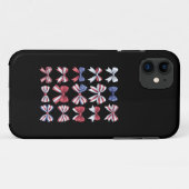 Rode Witte En Blauwe Amerikaanse Coquette Strikken Case-Mate iPhone Case (Achterkant (horizontaal))