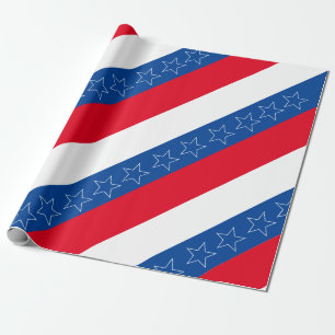 Rode, witte en blauwe Amerikaanse patriottische Cadeaupapier