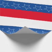 Rode, witte en blauwe Amerikaanse patriottische Cadeaupapier (Hoek)
