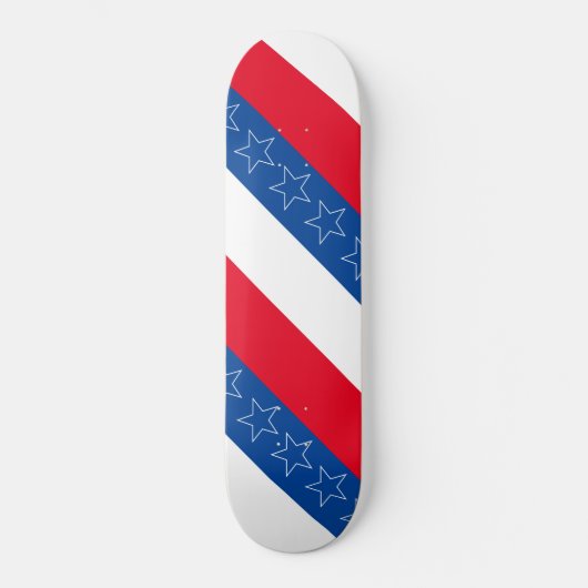 Rode, witte en blauwe Amerikaanse patriottische Persoonlijk Skateboard (Voorkant)