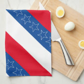 Rode, witte en blauwe Amerikaanse patriottische Theedoek (Quarter Fold)
