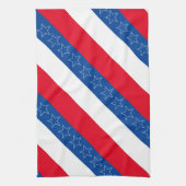 Rode, witte en blauwe Amerikaanse patriottische Theedoek (Verticaal)