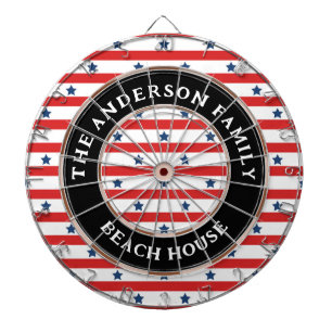 Rode Witte en Blauwe Amerikaanse Vlag Patriottisch Dartbord