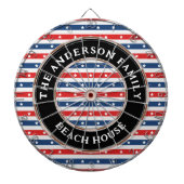 Rode Witte en Blauwe Amerikaanse Vlag Patriottisch Dartbord (Voorkant)