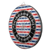 Rode Witte en Blauwe Amerikaanse Vlag Patriottisch Dartbord (Voorkant Rechts)