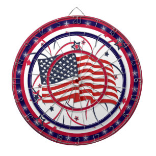 Rode Witte en Blauwe Amerikaanse Vlag Reglement Dartbord