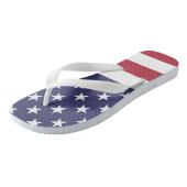Rode witte en blauwe Amerikaanse vlag Teenslippers (Schuin)