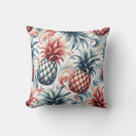 Rode, witte en blauwe ananas kussen