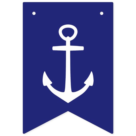 Rode witte en blauwe ankers en sterren vlaggetjes (Tweede vlag)