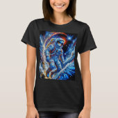 Rode, witte en blauwe astronaut t-shirt (Voorkant)