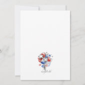 Rode witte en blauwe ballonnen kaart (Achterkant)