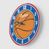 Rode witte en blauwe Basketball-klok Grote Klok (Hoek)
