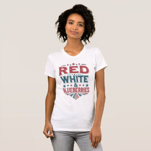 Rode, witte en blauwe bessen Patriot Freedom T-shirt