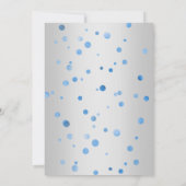 RODE WITTE EN BLAUWE BIRTHDAY BALLOON SILVER SPOT KAART (Achterkant)