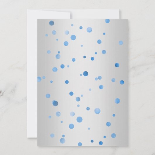 RODE WITTE EN BLAUWE BIRTHDAY BALLOON SILVER SPOT KAART (Achterkant)