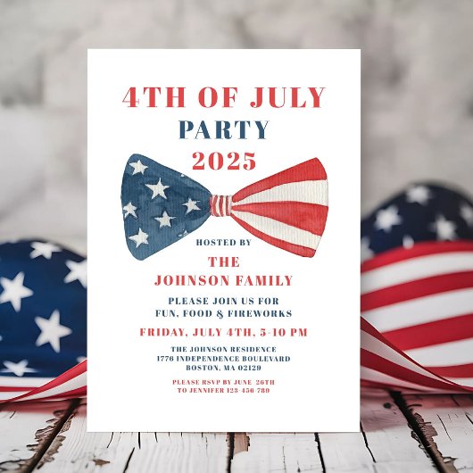 Rode, witte en blauwe boog 4 juli kaart