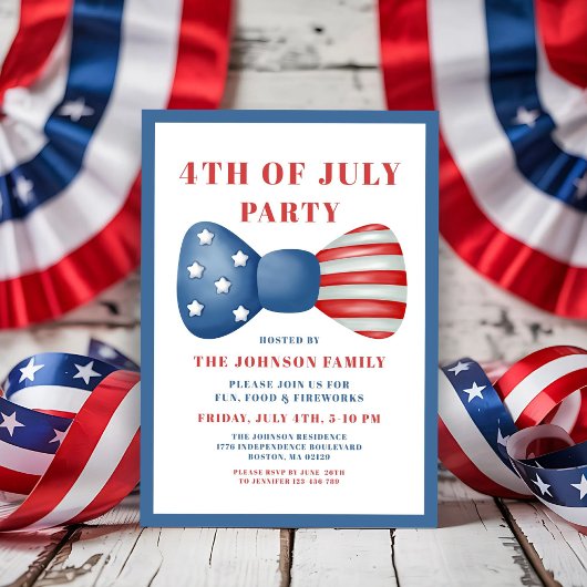 Rode, witte en blauwe boog 4 juli kaart