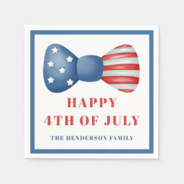 Rode, witte en blauwe boog 4 juli servet