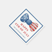 Rode, witte en blauwe boog 4 juli servet (Hoek)