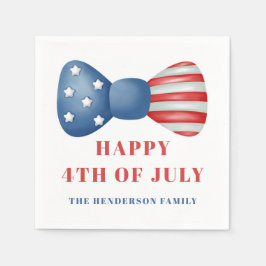 Rode, witte en blauwe boog 4 juli servet