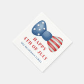 Rode, witte en blauwe boog 4 juli servet (Hoek)