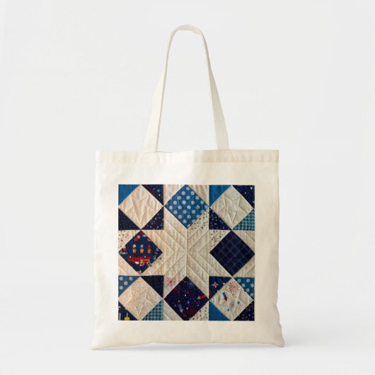 Rode, witte en blauwe Canvas tas (Voorkant)