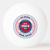 Rode, witte en blauwe cirkel van Nevada Pingpongbal (Voorkant)