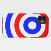 Rode, witte en blauwe cirkels Case-Mate iPhone case (Achterkant (horizontaal))