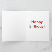 Rode Witte en blauwe de douaneVerjaardag van het Kaart (Binnen)