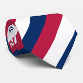 Rode witte en blauwe diagonale strepen stropdas (Opgerold)