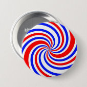 Rode, Witte en Blauwe Draaikolken Ronde Button 7,6 Cm (Voorkant /achterkant)