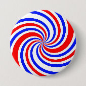 Rode, Witte en Blauwe Draaikolken Ronde Button 7,6 Cm (Voorkant)