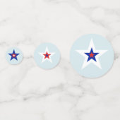 Rode, witte en blauwe driekleurige Amerikaanse ste Confetti (Achterkanten)