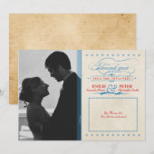  rode, witte en blauwe foto Hartelijk dank Bedankkaart (Voorkant / Achterkant)