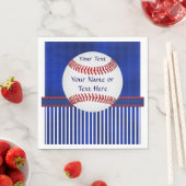 Rode, witte en blauwe gepersonaliseerde honkbalser servetten (Insitu)