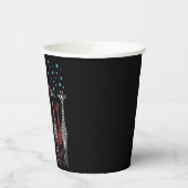 Rode Witte en Blauwe Giraffes 4 juli Papieren Bekers (Links)