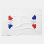 Rode, witte en blauwe glazen harten theedoek (Horizontaal)