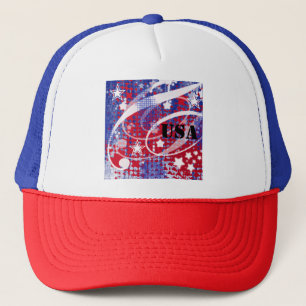 Rode, witte en blauwe glorie trucker pet