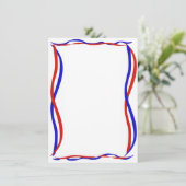Rode Witte en Blauwe Golven  Menu (Staand voorkant)
