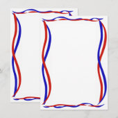 Rode Witte en Blauwe Golven  Menu (Voorkant / Achterkant)