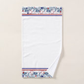 Rode witte en blauwe golven met sterren bad handdoek (Handdoek)