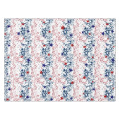 Rode witte en blauwe golven met sterren tafelkleed (Voorkant (Horizontaal))