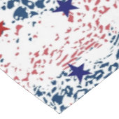 Rode witte en blauwe golven met sterren tafelkleed (Gekanteld)