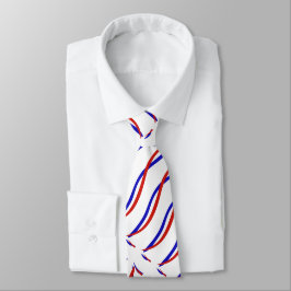Rode Witte en Blauwe Golven Stropdas